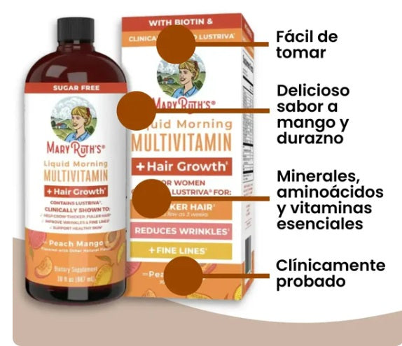 Si tu pelo quieres ver crecer, este multivitaminico tienes que beber.