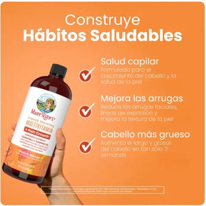 Si tu pelo quieres ver crecer, este multivitaminico tienes que beber.