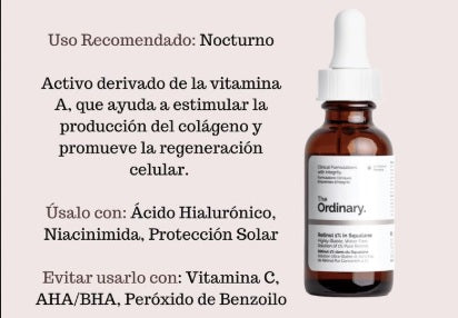 Retinol en Escualano The Ordinary